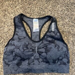 Gymshark Black and Gray Racerback Sports Bra